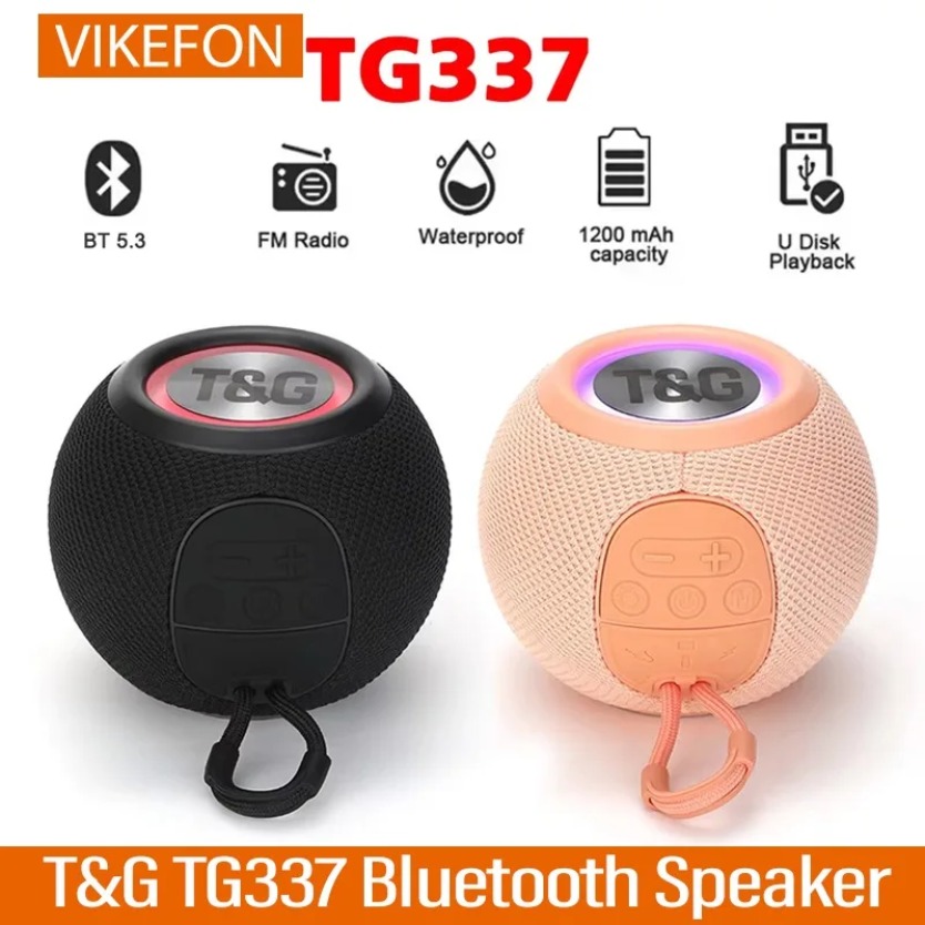 TG337 TWS Bluetooth Loudspeake - огляд і ціна Portable Bluetooth Speaker Waterproof Ipx7