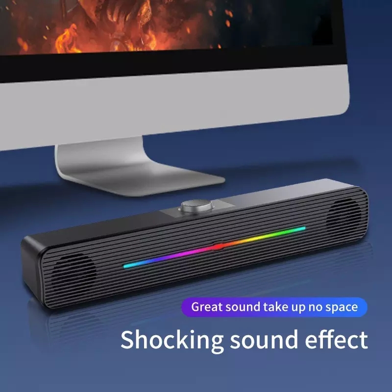 E-1407 Wholesale RGB Lights Wi - огляд і ціна Rgb Computer Soundbar For Pc