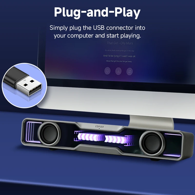 Edifier QS30 Computer Speakers - огляд і ціна Rgb Computer Soundbar For Pc
