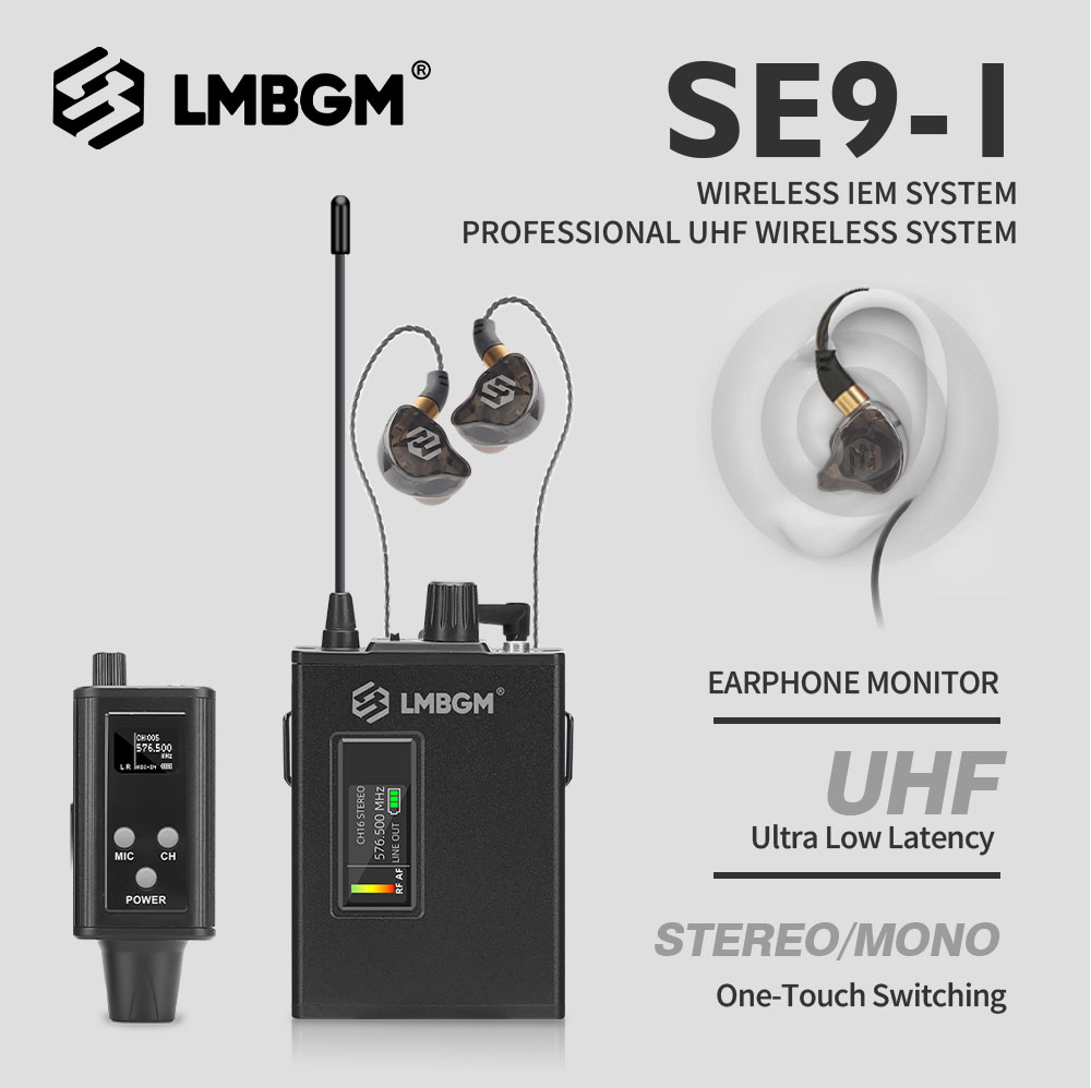 LMBGM SE9 UHF Wireless In Ear  - огляд і ціна In Ear Monitors For Singers
