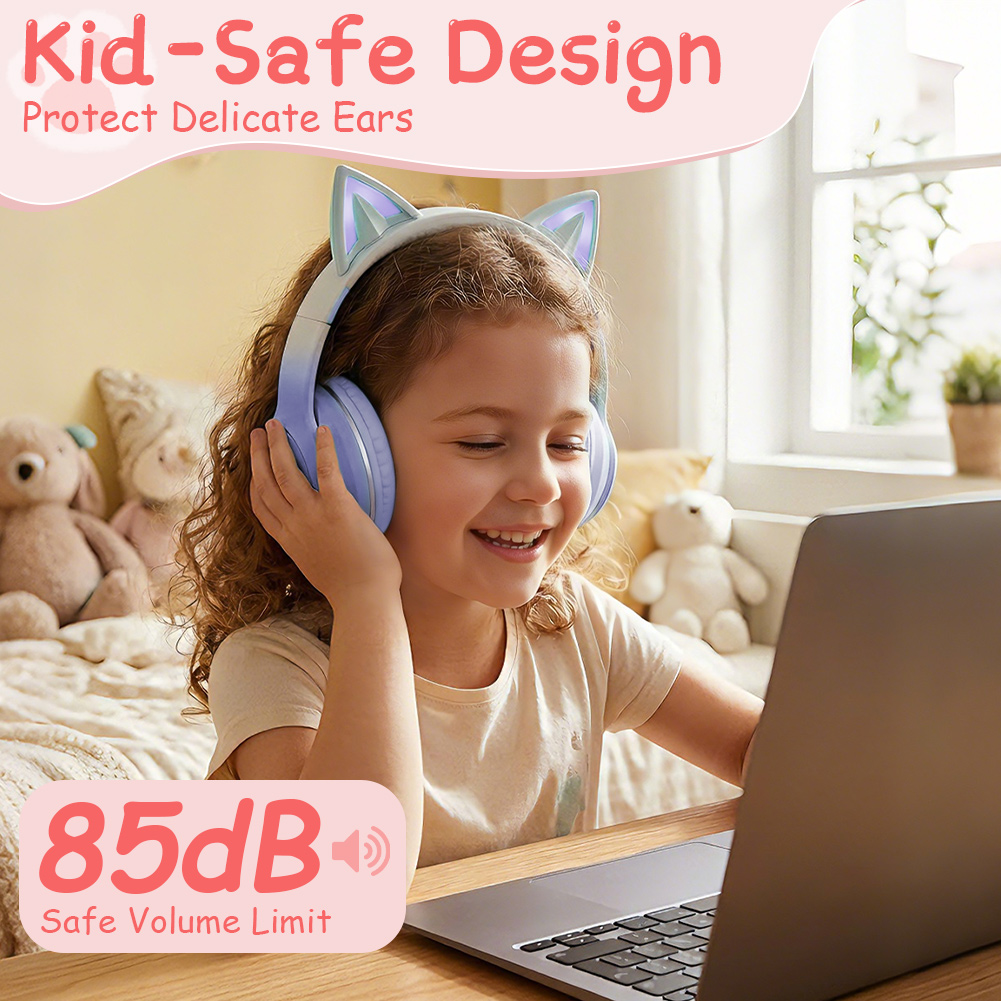 Lovely Kawaii Cat Ear Wireless - огляд і ціна Cat Ear Bluetooth Headset Led